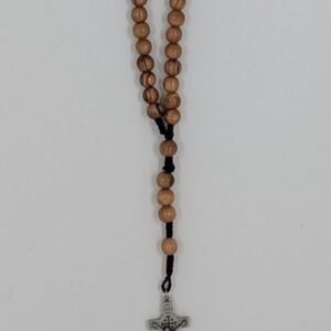 WOODEN ROSARY WITH RELIC OF THE HOLY SEPULCHER